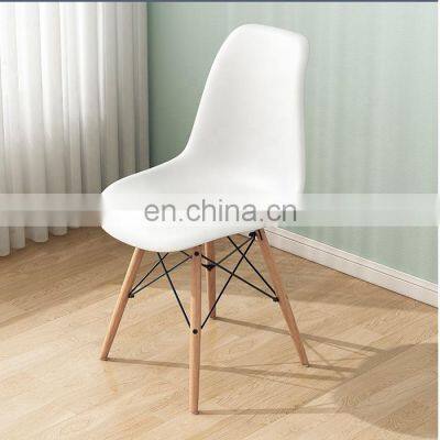 Luxury nordic wooden legs plastic chair dining chairs leather dining room chairs DC125