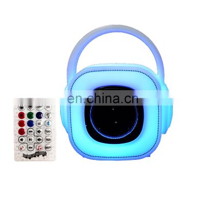 PE plastic led stereo speaker  Wireless led Speaker Manufacture wholesale Portable Round Wireless Bt Speaker TWS function