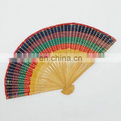 Boho Rattan Bamboo Folding Style Fan Wall Decor