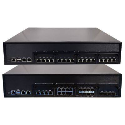 2u Network Security Appliance Supports 1g RJ45 SFP 10G SFP+ 40G QSFP+ Networking Ports