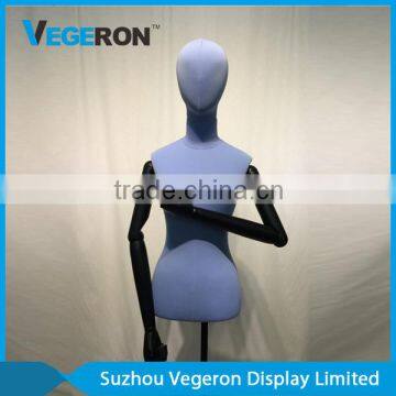 Half Body Torso Mannequin With Wooden Flexible Arm photo-2