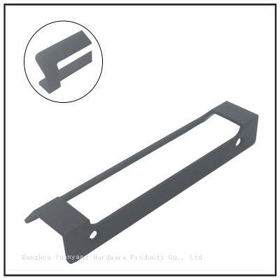 Aluminium Profile Concealed Cabinet Handles Smooth Touch Luxury Modern Wardrobe Furniture Handles photo-2
