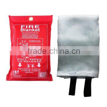 High Quality 100% Fiberglass Fire Blanket CE Approved Fire Resistant Blanket Supplier 1*1m