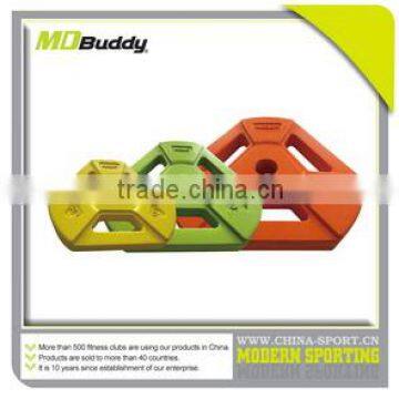 triangle rubber coated weight plate