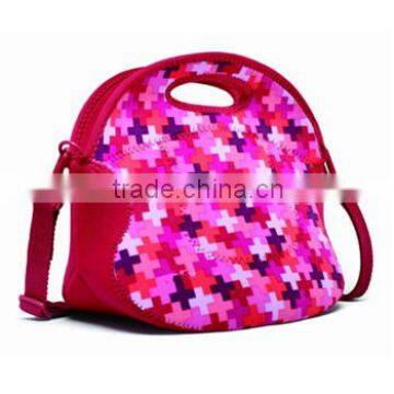 2015 neoprene lunch bag for women, nice printing