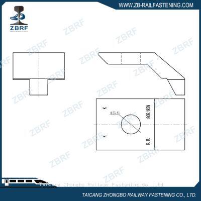K.R. type K rail fixing clip for BS80R