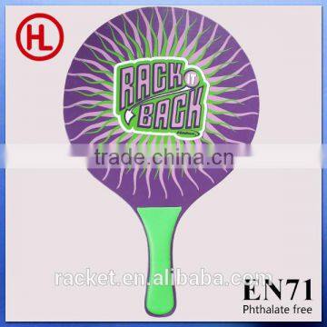 Hot sale Customized high quality poplar Wooden Beach Tennis Racket/beach bat /beach paddle with pvc ball wholesale