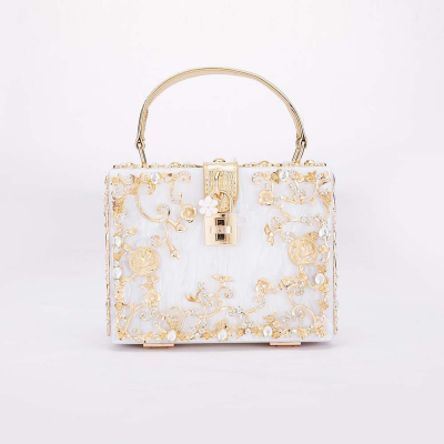 High Grade Acrylic Evening Bag Luxury Rhinestone Designer Clutch Purse Women Shoulder Bag Clutches For Wedding Party Handbag