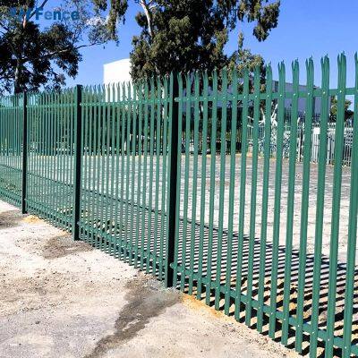 Portails de clôture de sécurité en acier au carbone de haute qualité, enduits de poudre écologiques, arc de jardin, portail en fer forgé
