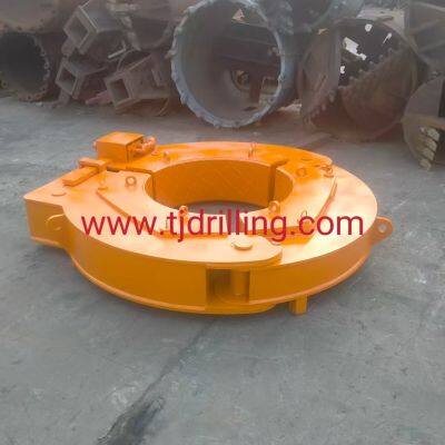 1200mm hydraulic casing  clamp with 1000mm and 880mm insert used for hold double wall casing in cased bored pile foundation work