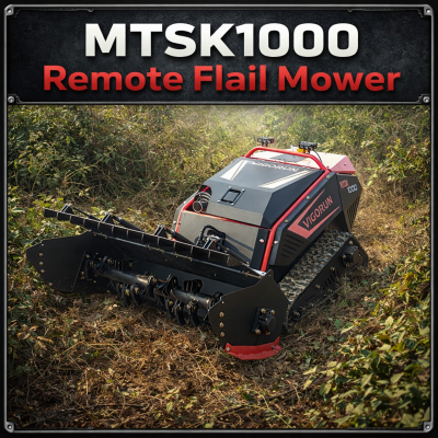 Vigorun MTSK1000 RC Rasenmäher, einfache Wartung, Schlag- und Hammer-Mulching, Schwer Duty 4-Takt, austauschbare Anbaugeräte