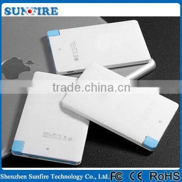 Factory supply promotional gift 2500mAh ultra thin credit card power bank