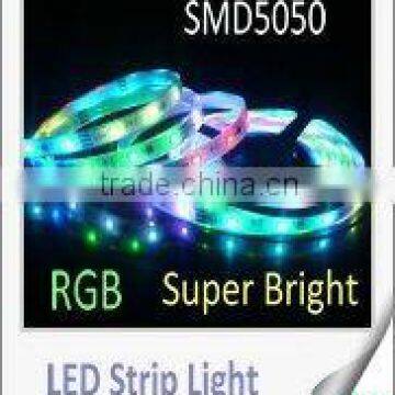 RGB Romote Control LED Flexible Strip Light Waterproof IP65 SMD5050 60LED/M Single12-14LM 10MM 2 Years Warranty with CE&RoHS