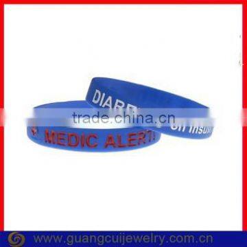 Fashion slogan custom silicone rubber bracelets