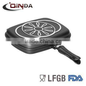 aluminum non-stick dia-cast double fry pan QD-DC203