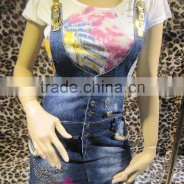 2016 Summer Hot Drilled Braces Denim Dresses for Women photo-3