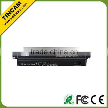 4 fiber port 2 Rj45 port media converter switch chassis