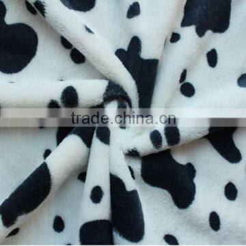 cute Cow spots faux plush fabric for baby plush toys