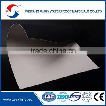 1.5mm thickness white color pvc membrane for pools for roof basement waterproofing