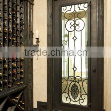 wrought iron decorative wine cellar gate,customized size,hand-forged door