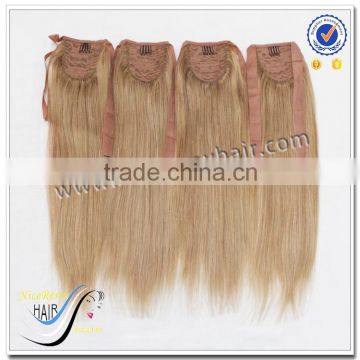 Wholesale brazilian hair clip ponytail 100 human hair ponytail hair pieces