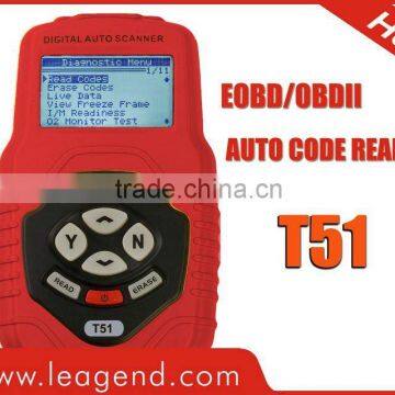 OBDII&EOBD auto code reader, diagnostic tool, auto scanner T51