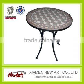 Various New Design Metal Mosaic Table Plenty Colors of Garden Mosaic Metal Furniture photo-2