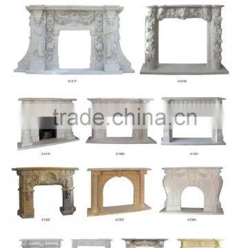 indoor used corner double fireplace mantel