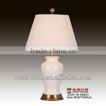 Ivory lamp with copper base for reading room