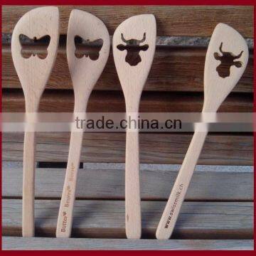 Wooden Engraved Stirring or Mixing Spatula With Custom Logo photo-3