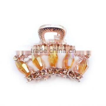 Newest Alloy Casting Hair Claw Decorated Glass Beads & Crystals