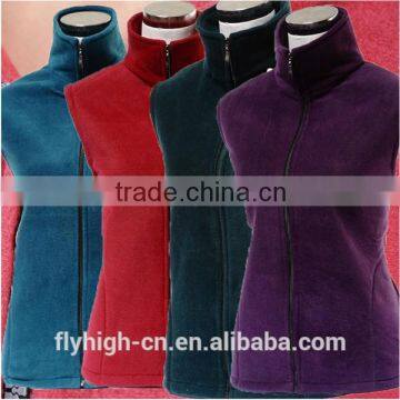 Ladies wholesale sleeveless polar fleece vest