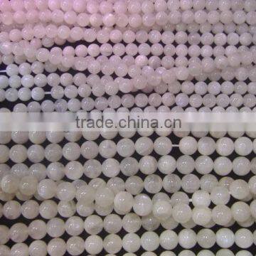 AB grade White Moonstone round beads