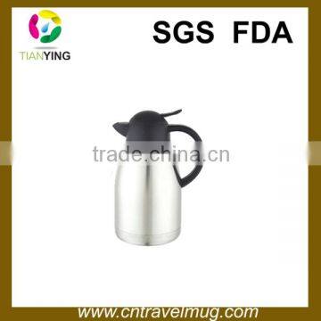 stainless steel hot thermo coffee pot with glass inner