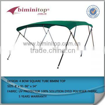 Made in China high light frame 4 bow fishing boat biminitop