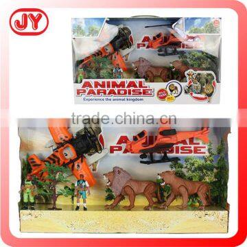 Plastic wild animal toy set with EN71