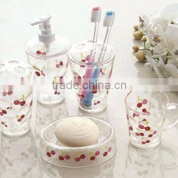 Wholesale fancy acrylic plastic bathroom sets