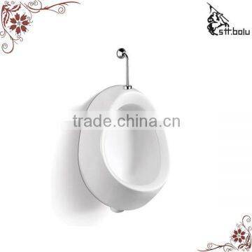 Ceramic manual urinal flush for wall hung urinal trough