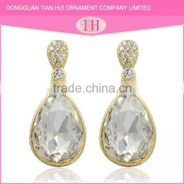 trade assurance anallergic crystal gold plated latest gold drop earing design