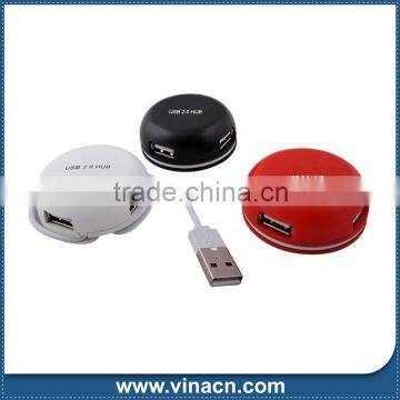 Round shape Hi Speed 4 port USB Hub made in China