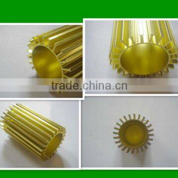 6063 T5 gold aluminum heat sink profile/factory price