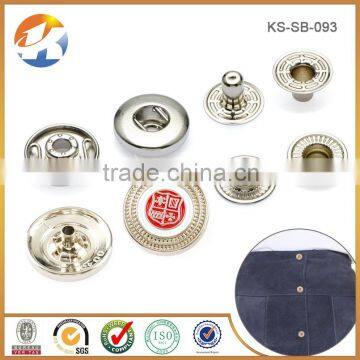 Red Embossed Down Coat Metal Screw Snap Buttons For Jacket photo-5