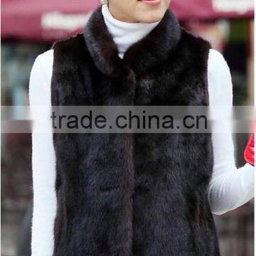 2016 Europe Style High -end Faux Mink Fur Vest photo-2