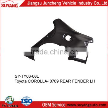 High quality Car Rear Fender For Toyota Corolla 07-12 auto metal parts