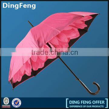 Full flower printing beautiful straight umbrella made in China