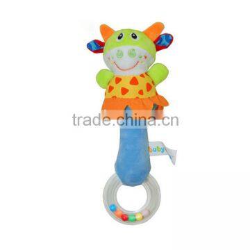 Soft Plush Educational Animal Rattle Hand Bells Baby Toy photo-5