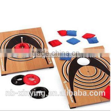 2016 Hot selling MDF Double Wooden Toss Bean Bag Games with sandbag and ring for kids playing cheap price