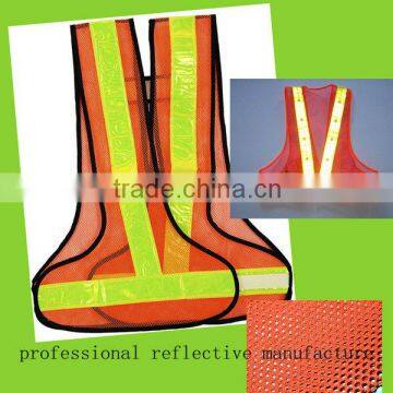 hi-vis orange reflective vest