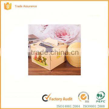 Customized logo take out take away box paper cake box with window                        
                                                                                Supplier's Choice