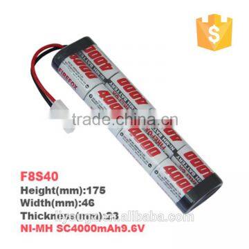 HOT!!! FireFox high Power SC 9.6v 4000mah NI-MH Battery rechargeable battery